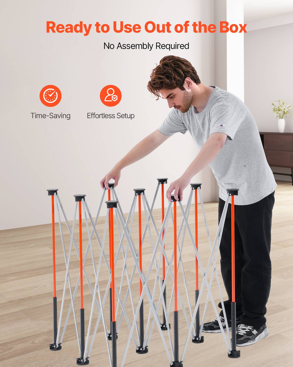 Vevor - VEVOR Châssis pliable 126,4x126,4 cm, support de travail 1 589 kg, sans assemblage, pieds d’établi portables, sac de rangement inclus - Image 3