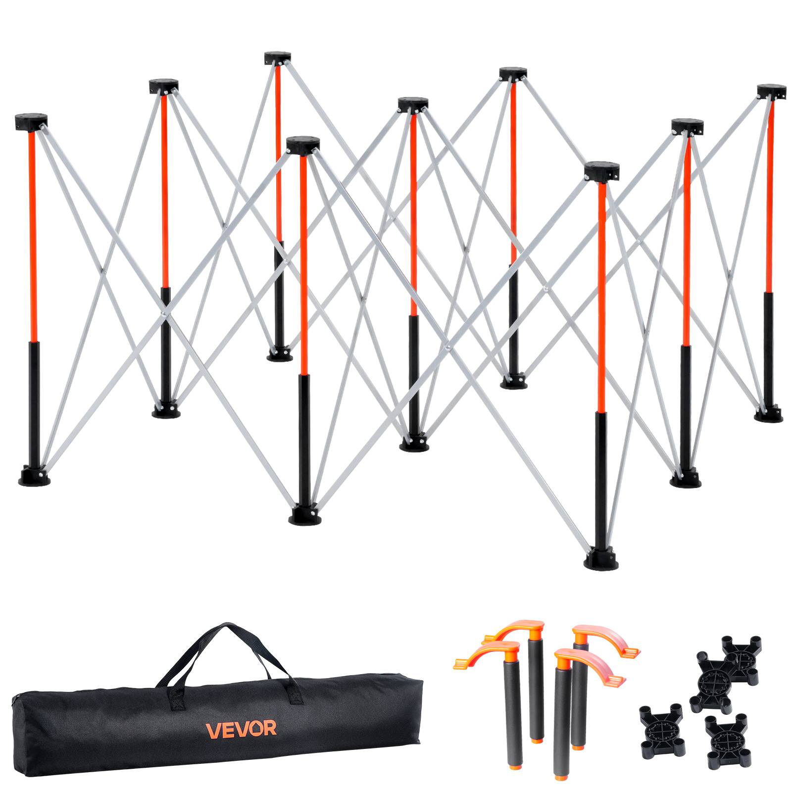 Vevor - VEVOR Châssis pliable 126,4x126,4 cm, support de travail 1 589 kg, sans assemblage, pieds d’établi portables, sac de rangement inclus - Image 1