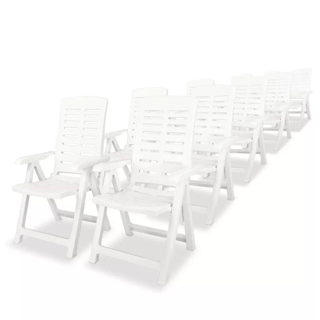Vidaxl - Salon de jardin en plastique - vidaXL - Plastique - Blanc - Image 3