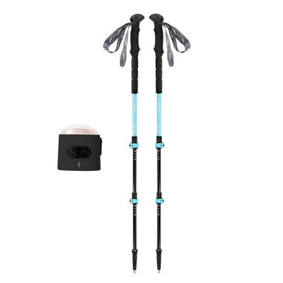 Bâtons de marche SIERRA (lot de 2) en métal + lumière - Léger et Pliable LOVORK - Image 1