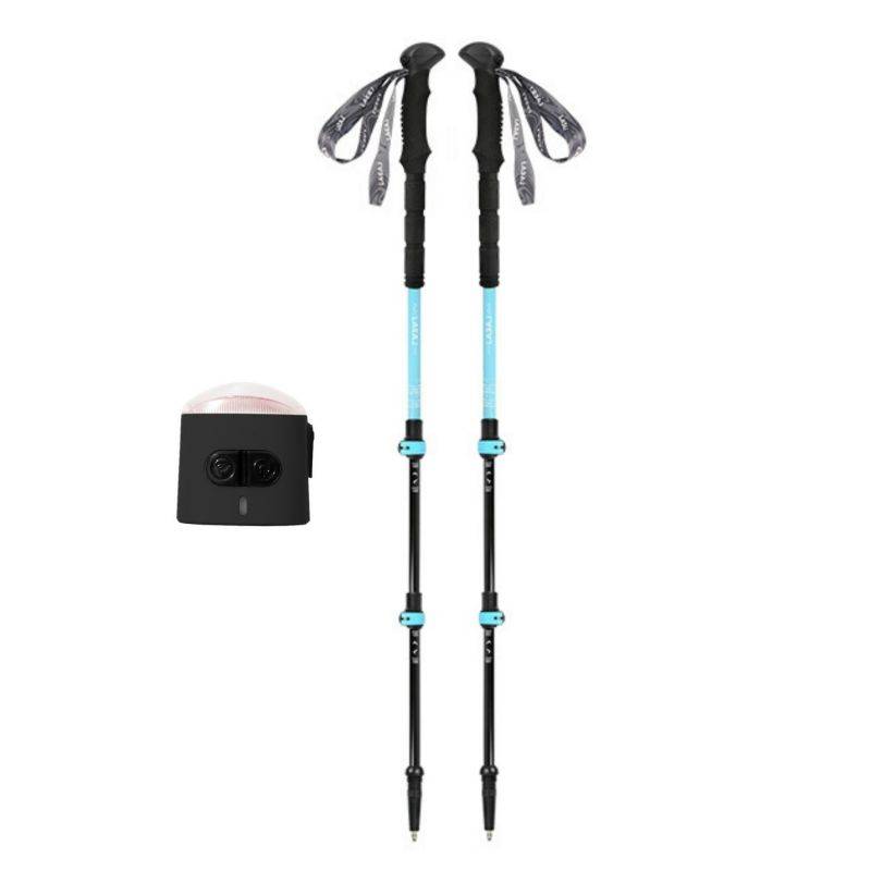 Bâtons de marche SIERRA (lot de 2) en métal + lumière - Léger et Pliable LOVORK - Image 1
