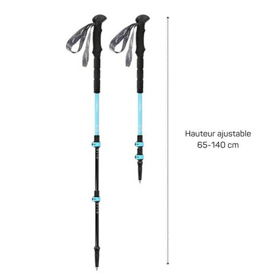 Bâtons de marche SIERRA (lot de 2) en métal + lumière - Léger et Pliable LOVORK - Image 3