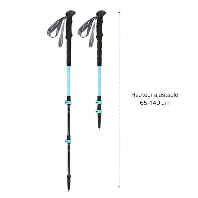 Bâtons de marche SIERRA (lot de 2) en métal + lumière - Léger et Pliable LOVORK - Image 3