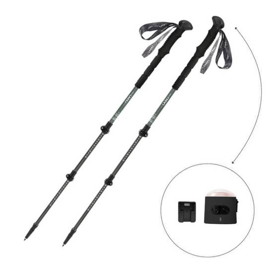 Bâtons de marche K2 (lot de 2) en fibre carbone + lumière - Léger et Pliable LOVORK - Image 2