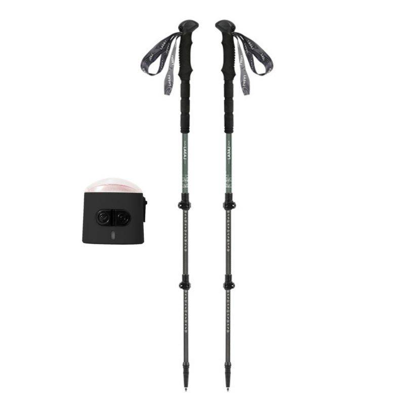 Bâtons de marche K2 (lot de 2) en fibre carbone + lumière - Léger et Pliable LOVORK