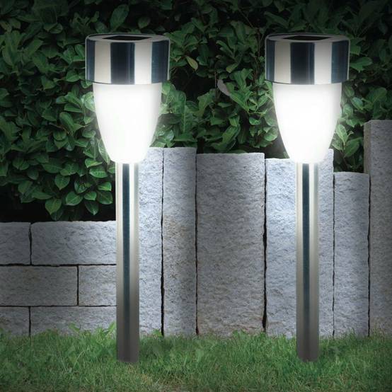 Lot de 8 lampes solaires LED tulipe H36 cm – Éclairage blanc décoratif pour balisage de jardin - TERRE JARDIN - Image 8