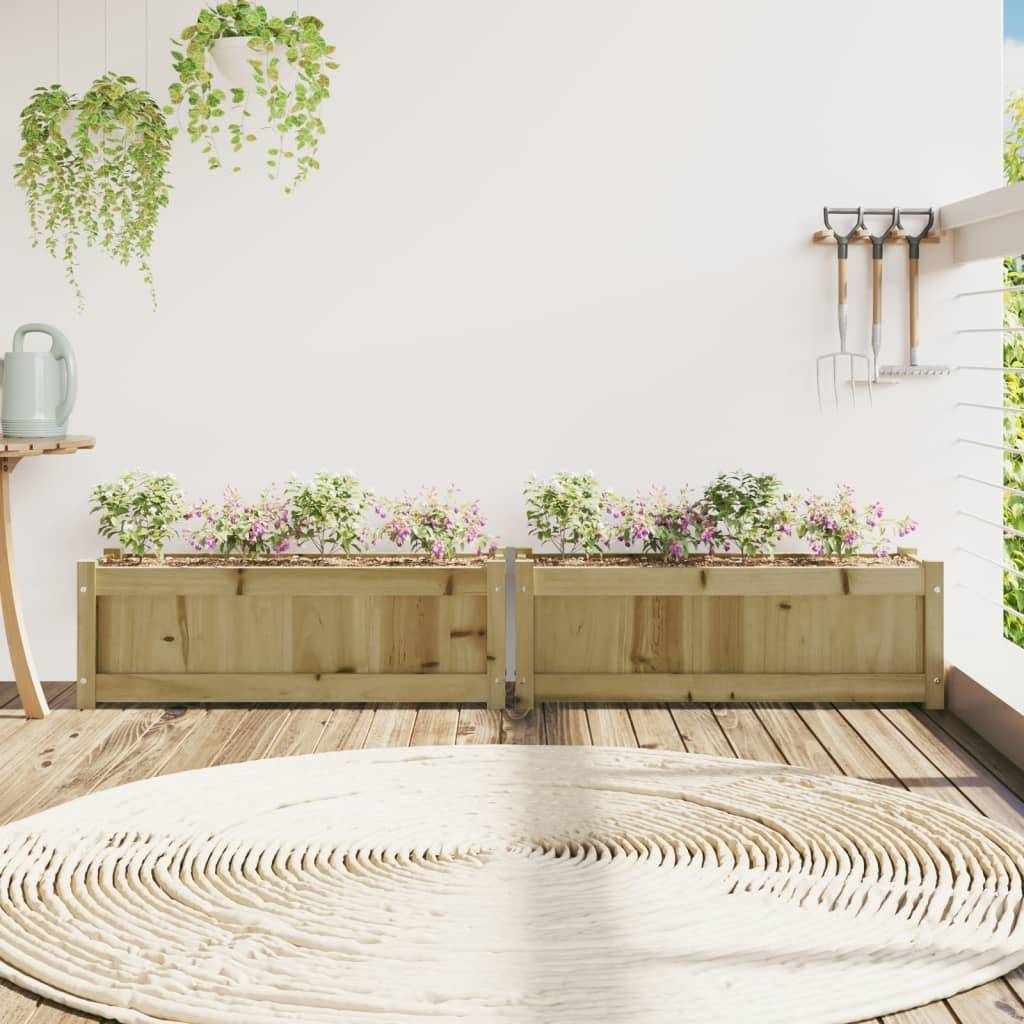 Maison Chic - Lot de 2 Jardinières - Bac à Fleurs - Pot De Fleurs bois de pin imprégné - Image 3