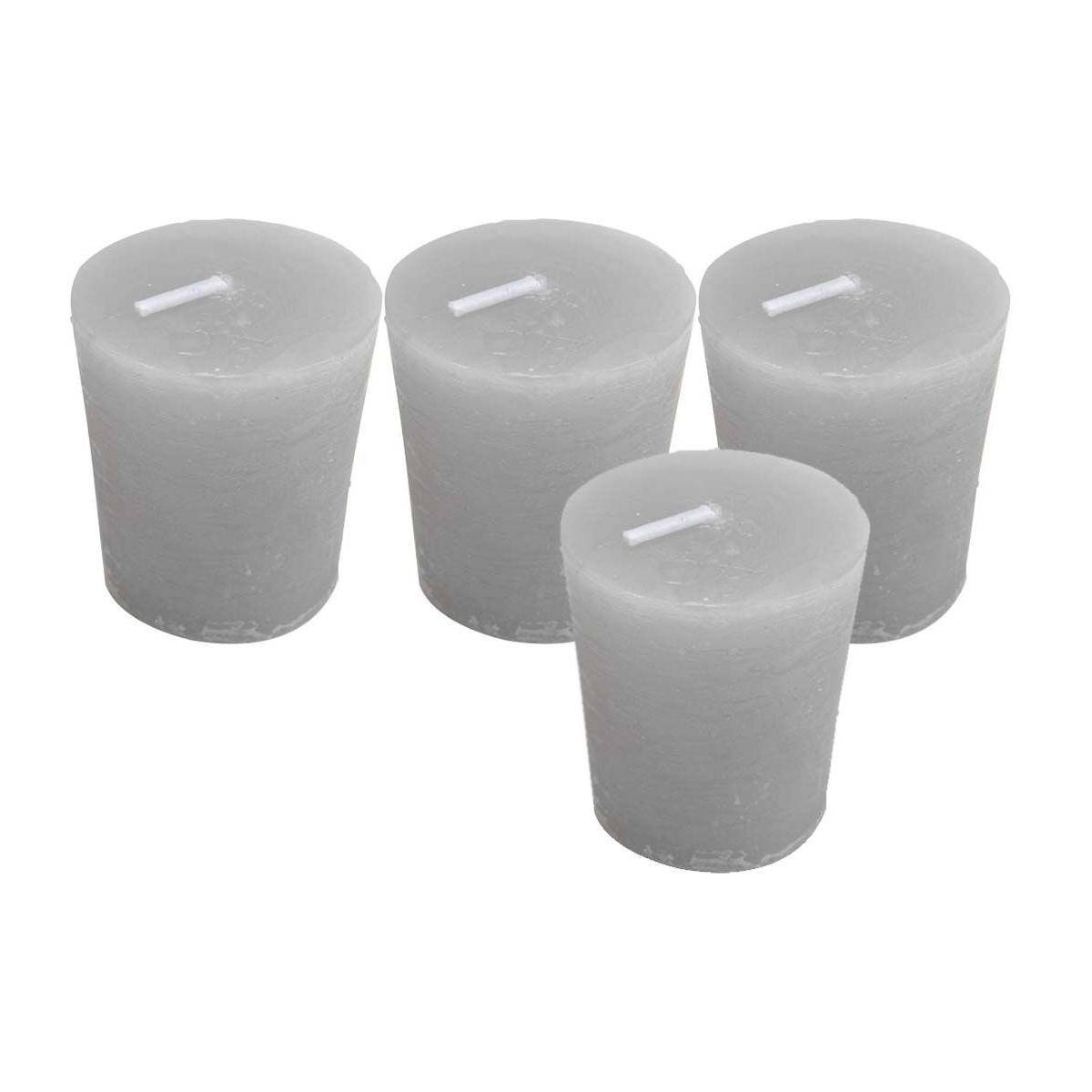 Amadeus - Bougies Oslo (Lot de 4) Gris - Image 1