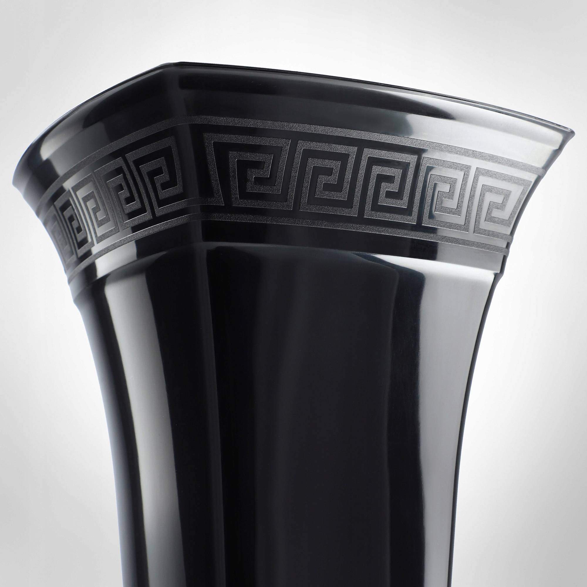 Vase pour Cimetière Fiole Pierre Tombale 39cm Noir - Image 7