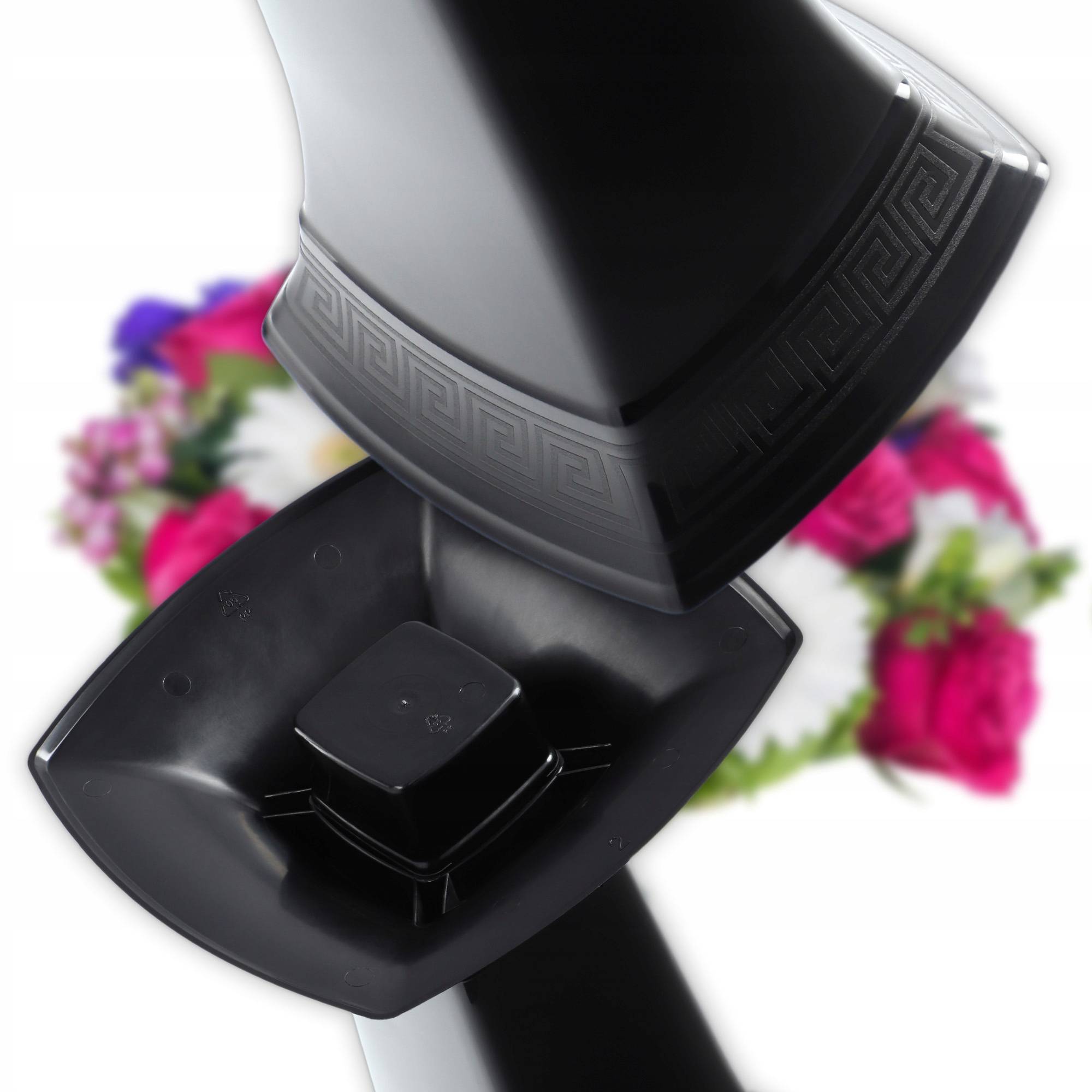 Vase pour Cimetière Fiole Pierre Tombale 39cm Noir - Image 9