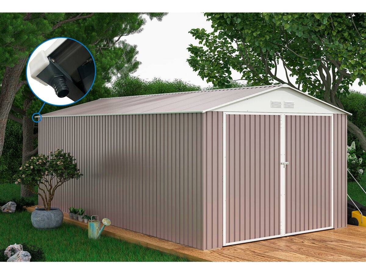Habitat Et Jardin - Garage Métal "nevada" - 15,36m² Avec Gouttière -habitat Et Jardin - Image 2