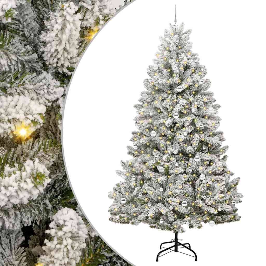 ComfortXL - Sapin Artificiel Enneigé 240 cm pour Salon/Jardin, Pré-illuminé LED et décoré – ComfortXL Outdoor Living - Image 2