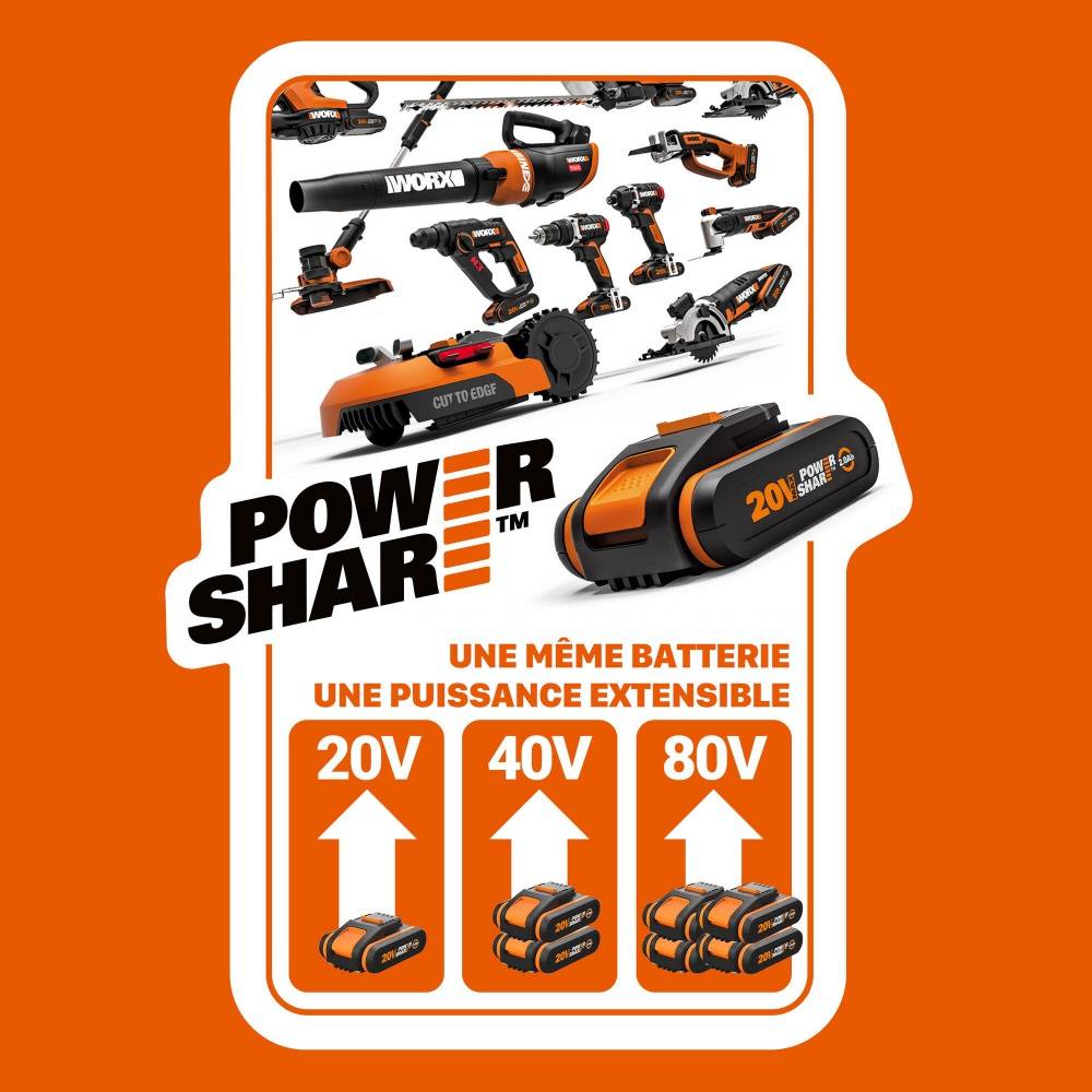 Batterie WORX, 20 V, 4 Ah Wa3604 lithium-ion - Image 2