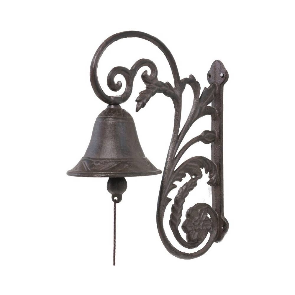 Cloche de jardin de porte ancienne fonte marron 28x20cm Chemin de campagne - Image 1