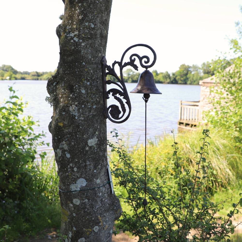 Cloche de jardin de porte ancienne fonte marron 28x20cm Chemin de campagne - Image 3