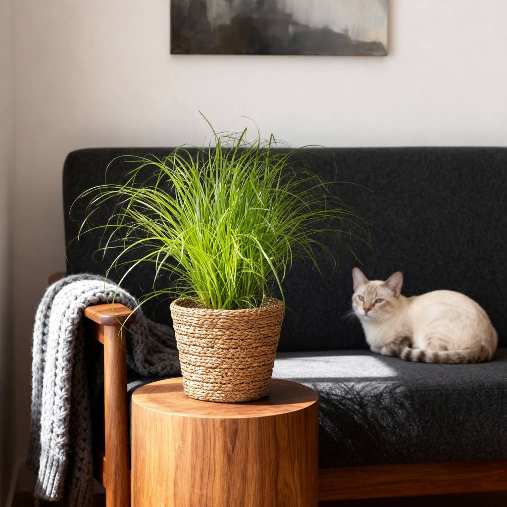 Cyperus alternifolius Zumula - Pet-friendly - Pot de 12cm - Hauteur 20cm - 4 plantes - Panier - Plantes d'intérieur - Image 4