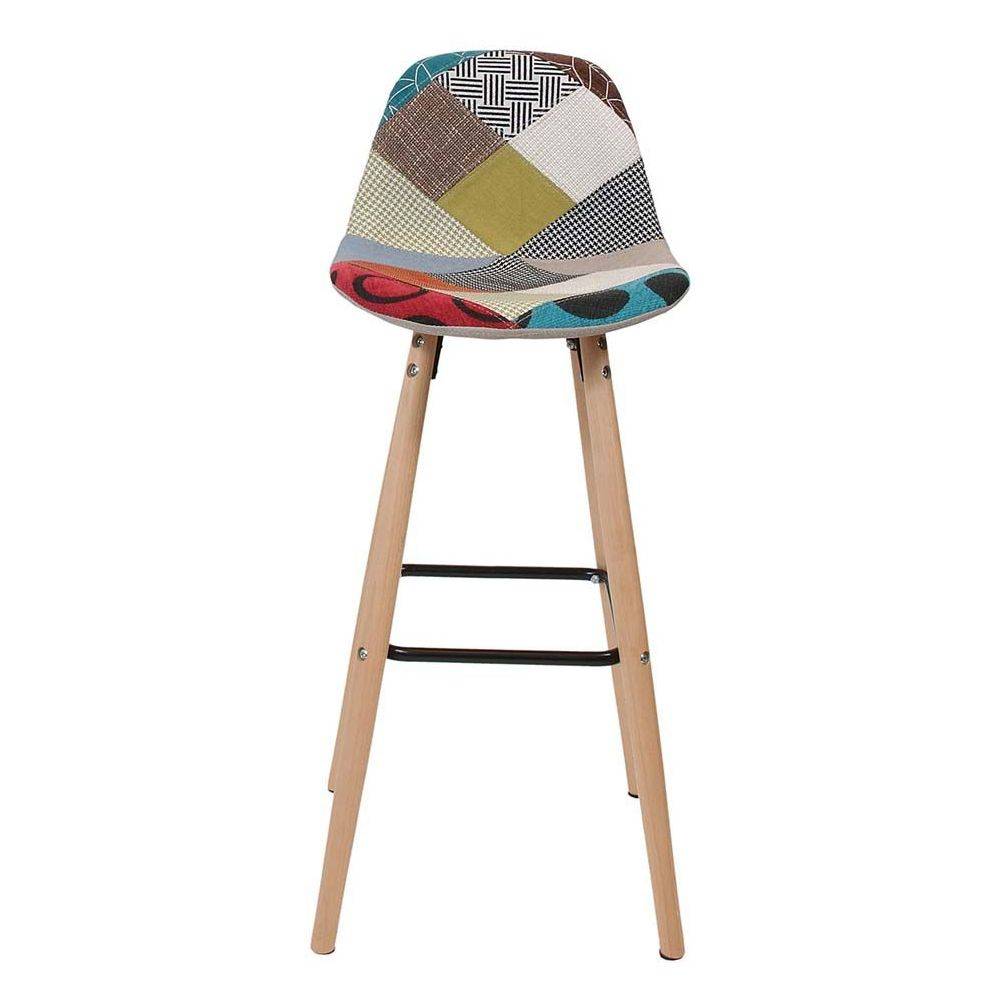 The Home Deco Factory - Tabouret de bar scandinave patchwork - Image 3