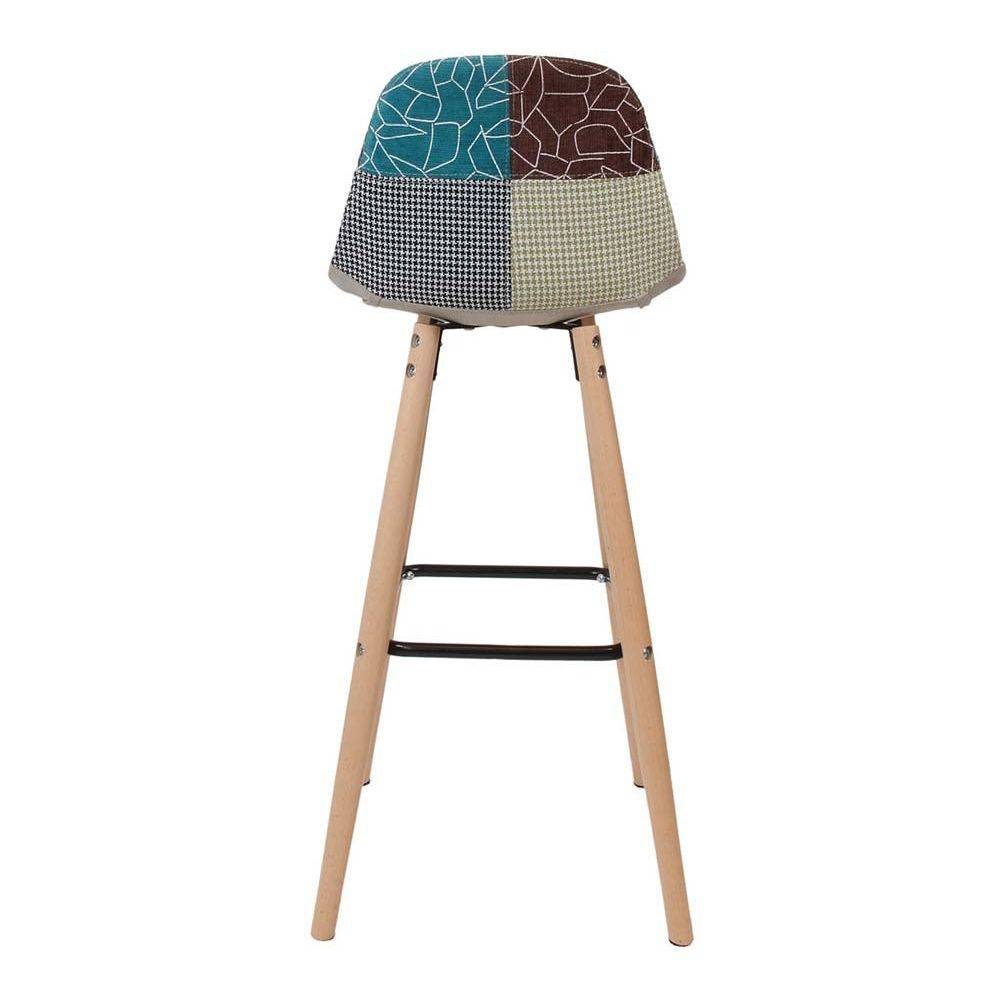 The Home Deco Factory - Tabouret de bar scandinave patchwork - Image 4