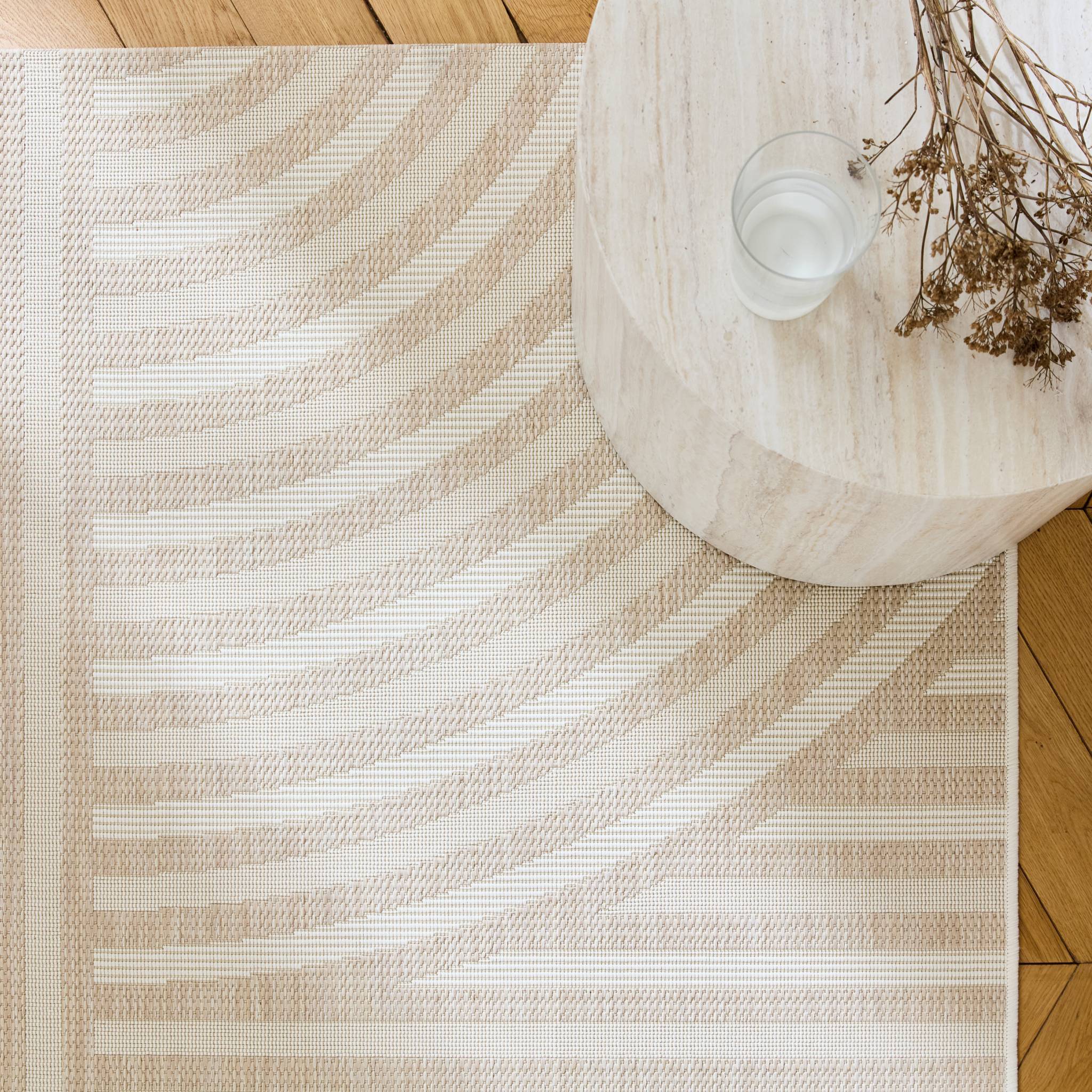 sweeek - Tapis intérieur/extérieur motif arches beige. 120 x 170cm 100% polyester recyclé | sweeek - Image 3
