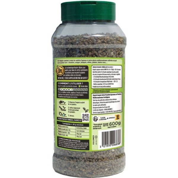 Fertiligène - Engrais longue durée premium agrumes plantes méditerranéennes 600 g - FERTILIGENE - FEGLDMED - Image 3