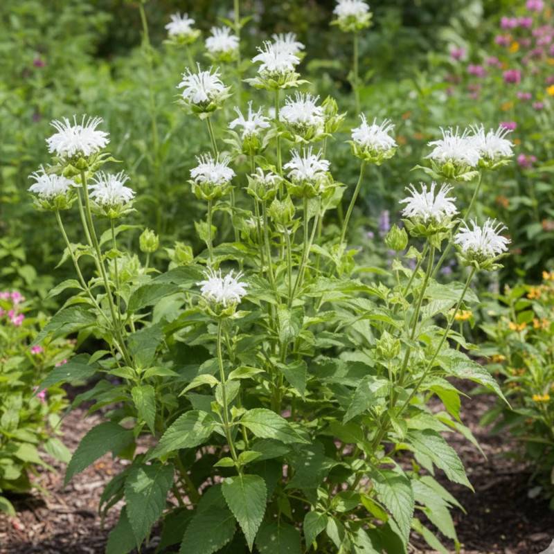 Monarde Schneewittchen à fleurs Blanche/ - feuillage Caduc - Godet - 5/20 cm