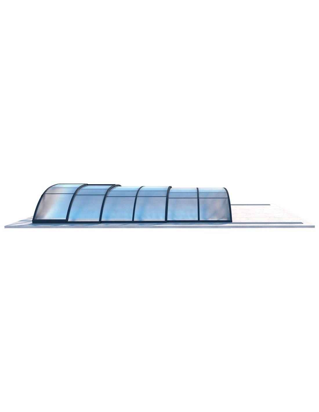 Altanka - Abri de piscine Horizon pour les modèles 6,20x3 m - BAS87, BAS787 - polycarbonate alvéolaire 8 mm - Couleur Ral7016 Graphite - ECO217 - Image 3