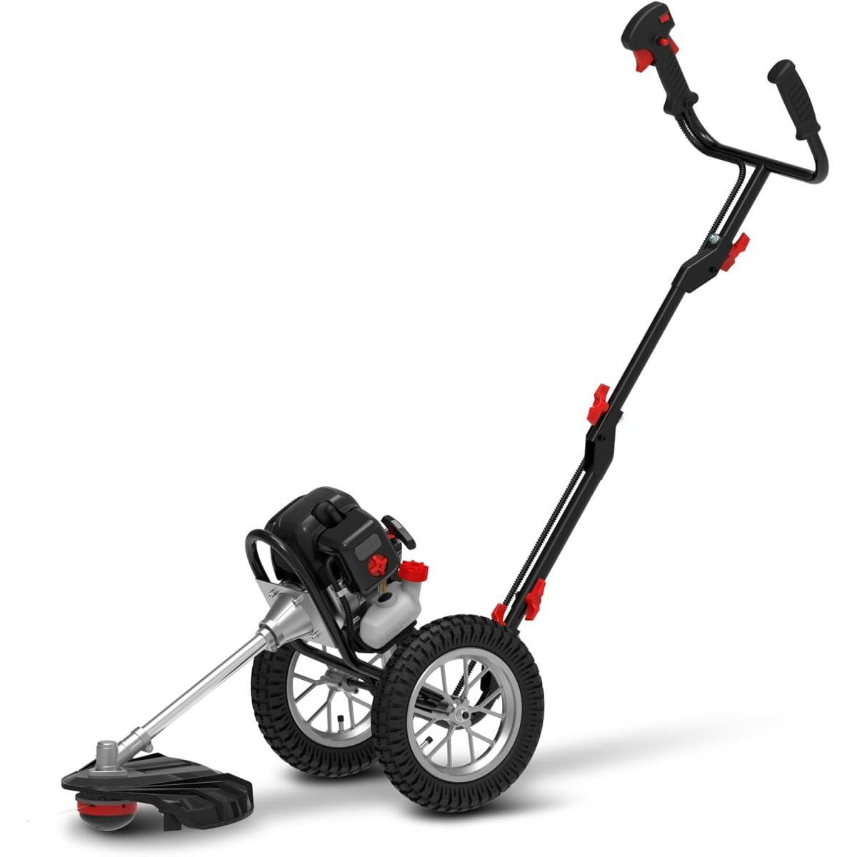 Débroussailleuse Thermique à Roues Essence 51.7Cm3 2,9CV Coupe 42cm Anti vibrations Démarrage facile Guidon pliable Lamborghini - Image 1