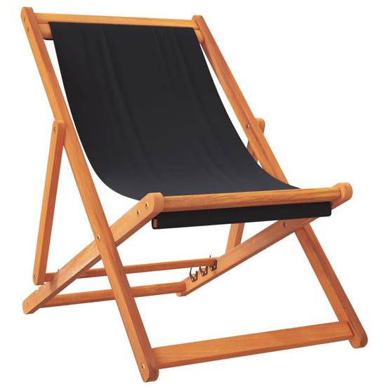 Maison Chic - lot de 2 Chaises de plage pliables - Bain de soleil - Transat noir tissu HL288 - Image 3