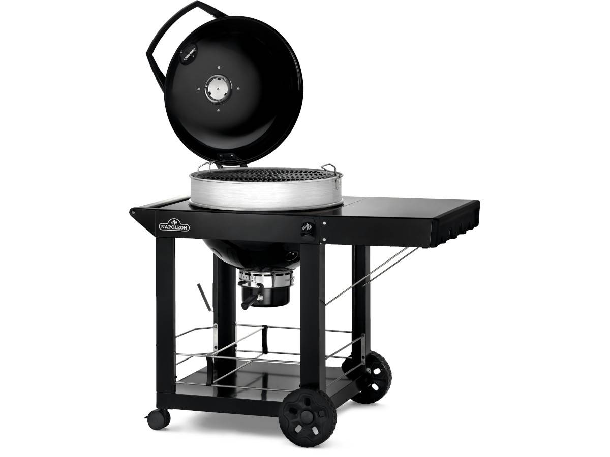 Napoleon - Barbecue à charbon Kettle Pro 57 cm sur chariot + Rôtissoire + Lot de 2 paniers à charbon - Napoleon - Image 2