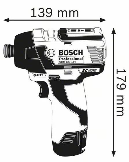 Bosch Professional - Visseuse à chocs 12V GDR 12V-110 (sans batterie ni chargeur) en coffret L-BOXX - BOSCH - 06019E0003 - Image 4
