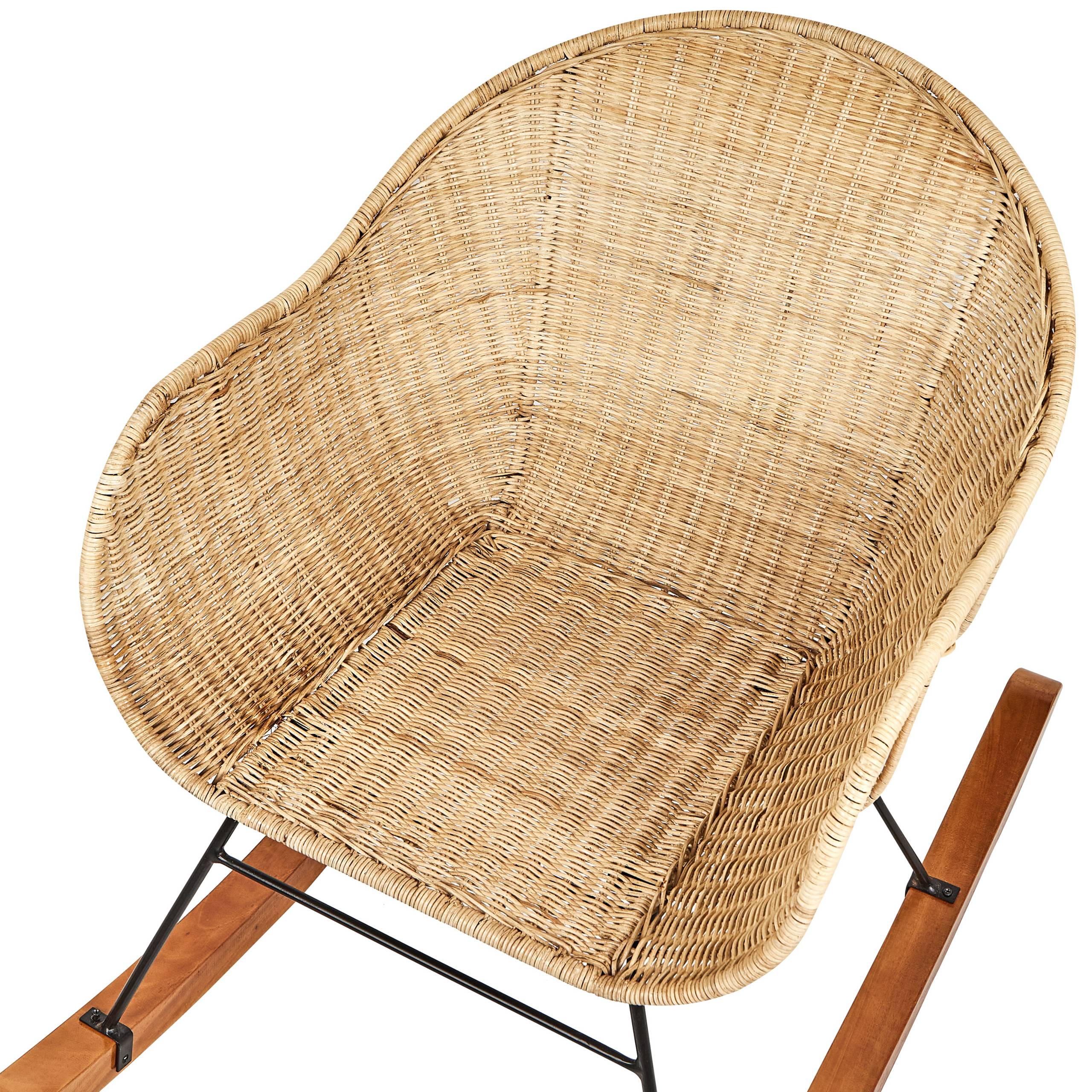 Beliani - Chaise à bascule Rotin Naturel LAVINIO - Beliani - Image 8