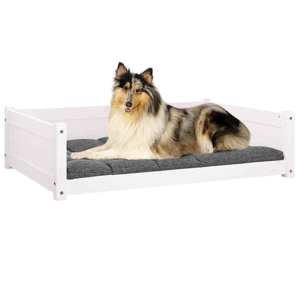 Vidaxl - Lit pour chien Blanc 95,5x65,5x28 cm Bois de pin solide vidaXL 821458 - Image 5