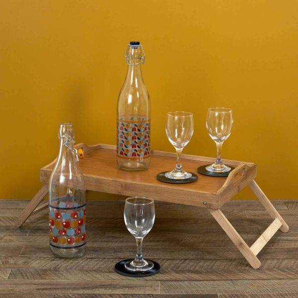 The Home Deco Factory - Plateau sur pieds en bambou 45 x 30 cm The Home Deco Factory - Image 2