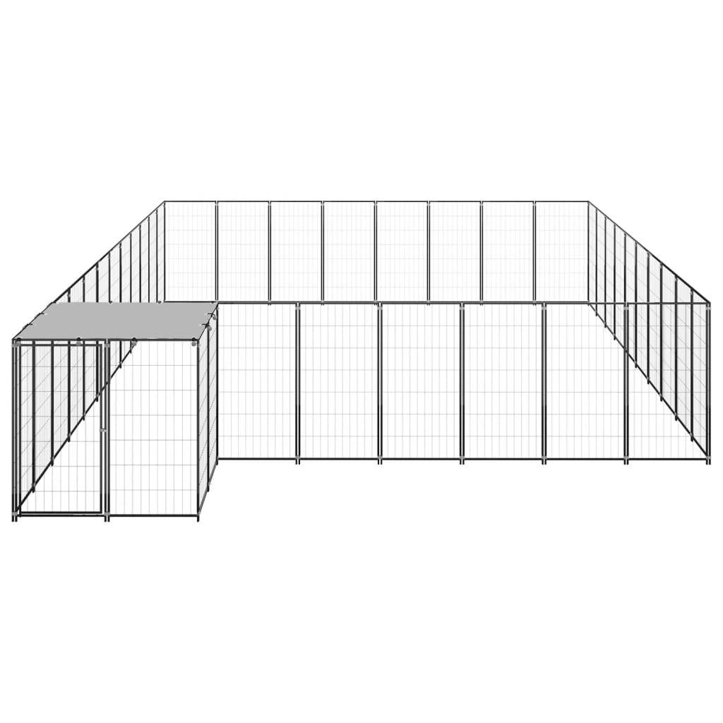 Enclos pour Chien XXL 25 m² en Acier Noir avec Toit de Protection Solaire – ComfortXL Outdoor Living - Image 2