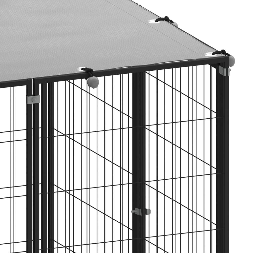 Enclos pour Chien XXL 25 m² en Acier Noir avec Toit de Protection Solaire – ComfortXL Outdoor Living - Image 5
