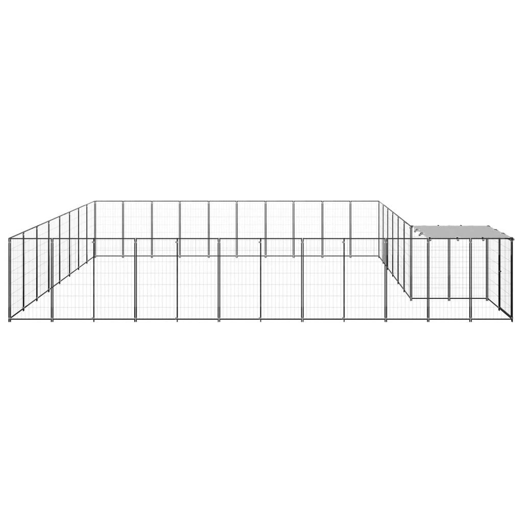 Enclos pour Chien XXL 25 m² en Acier Noir avec Toit de Protection Solaire – ComfortXL Outdoor Living - Image 3