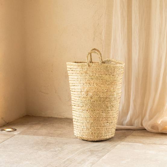 Home Maison - Grand panier en feuilles de palmier avec anse - HOME MAISON - Osier - Naturel - Image 3