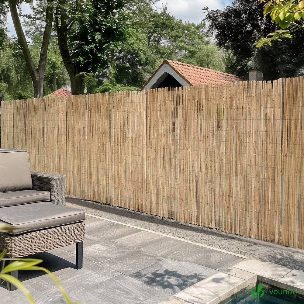 Canisse en roseau naturel Brise vue avec attaches de fixation 140x300cm - Image 2
