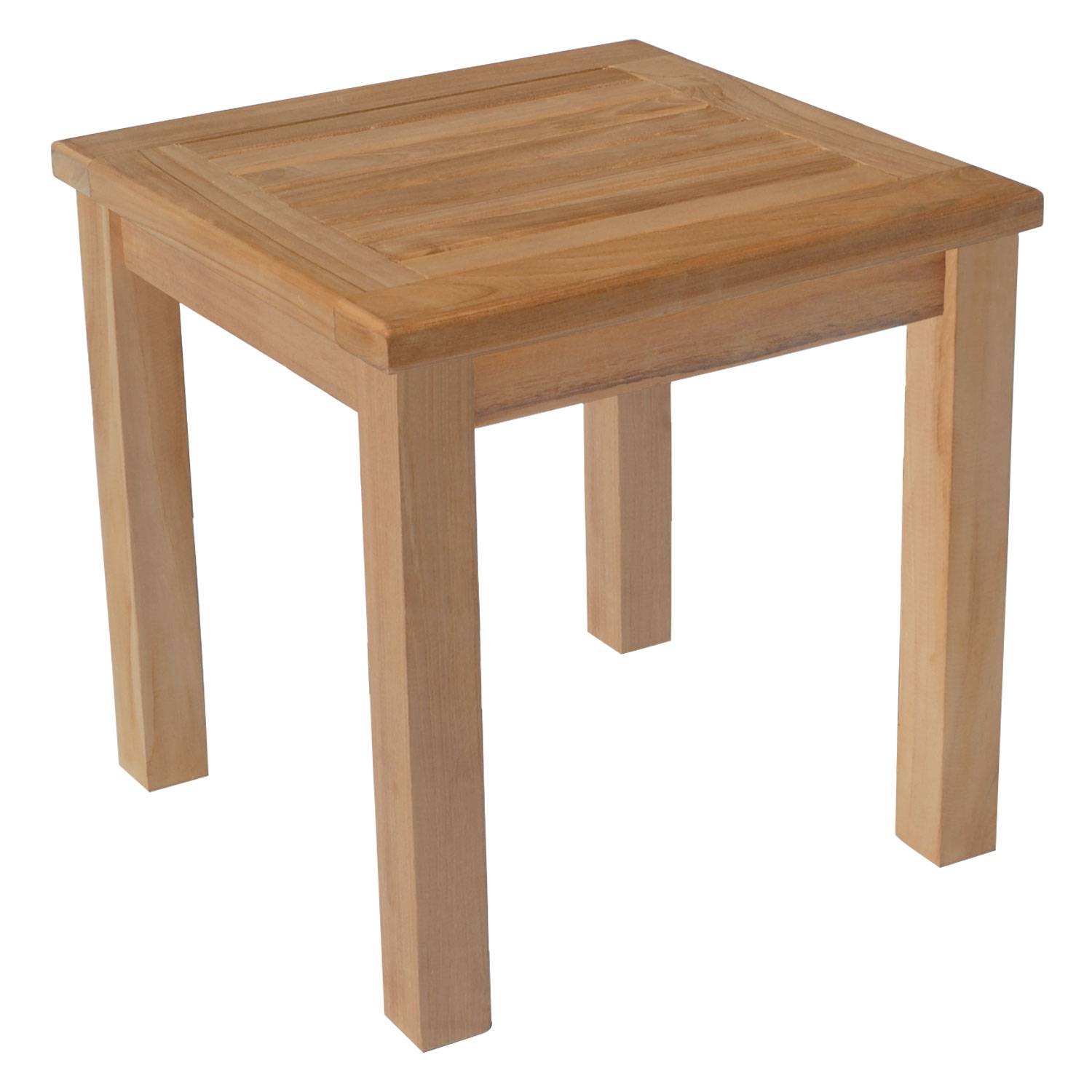 Ensemble bain de soleil droit en teck avec table d'appoint JAVA - HAPPY GARDEN - Image 3