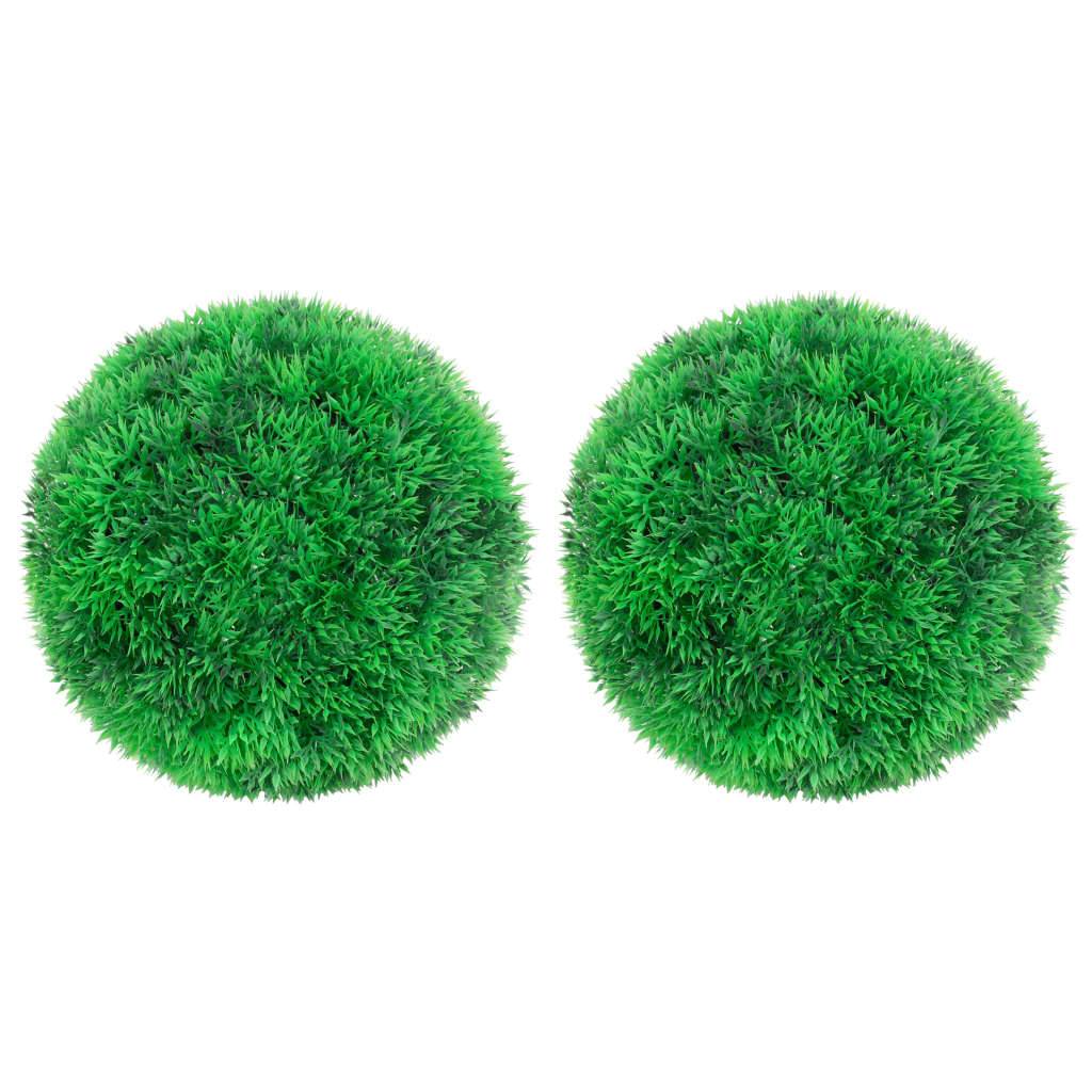 Boules de buis artificielles polyéthylène vert 22 x 22 x 22 cm, poids:0.55kg - PANGIVO - Image 1