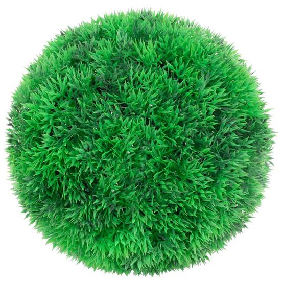 Boules de buis artificielles polyéthylène vert 22 x 22 x 22 cm, poids:0.55kg - PANGIVO - Image 2