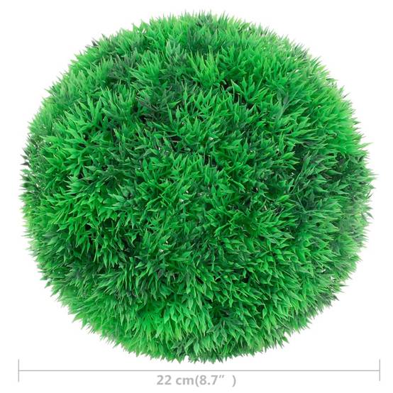 Boules de buis artificielles polyéthylène vert 22 x 22 x 22 cm, poids:0.55kg - PANGIVO - Image 4