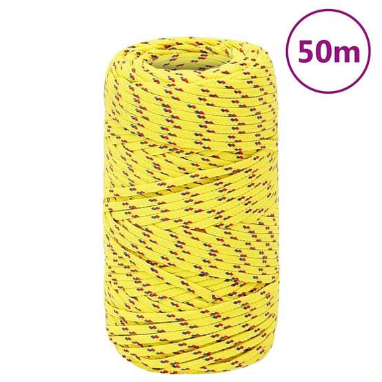 Corde de bateau Jaune 2 mm 50 m Polypropylène Maison Chic - Image 2