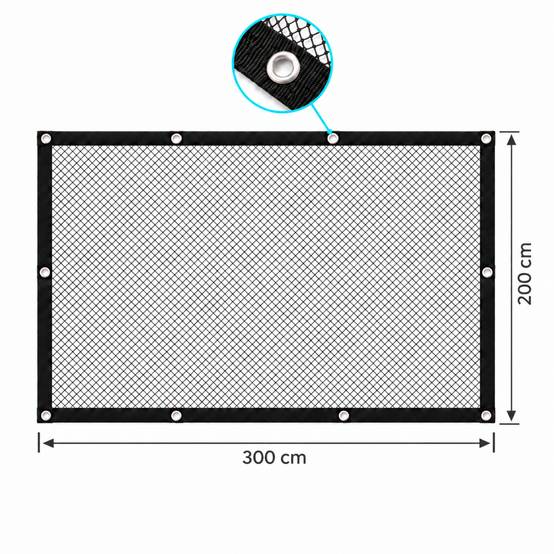 COVER NET filet de bassin 3x2 m - Maille 10mm - Noir/Vert - Anti-Hérons - Image 4