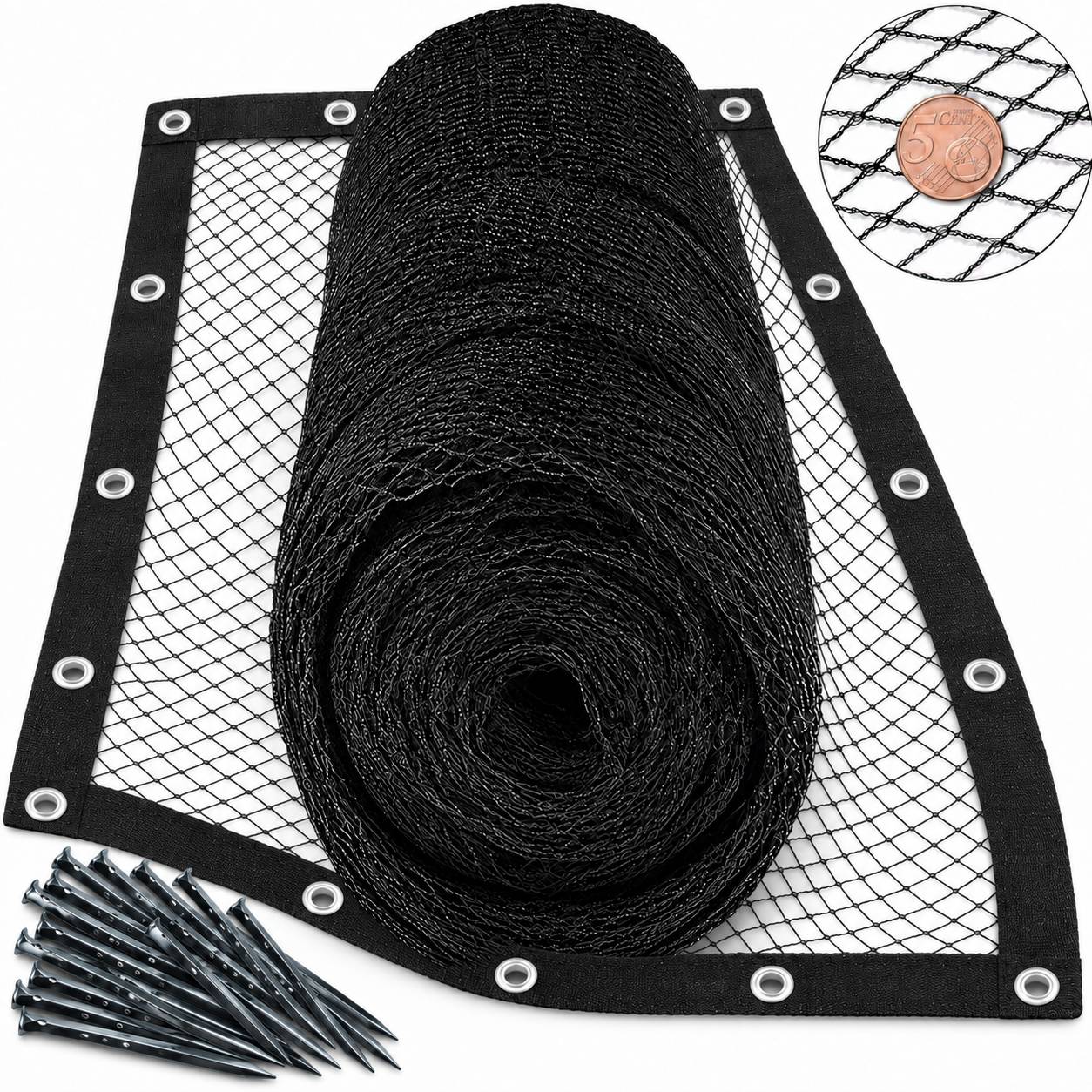 COVER NET filet de bassin 3x2 m - Maille 10mm - Noir/Vert - Anti-Hérons - Image 1
