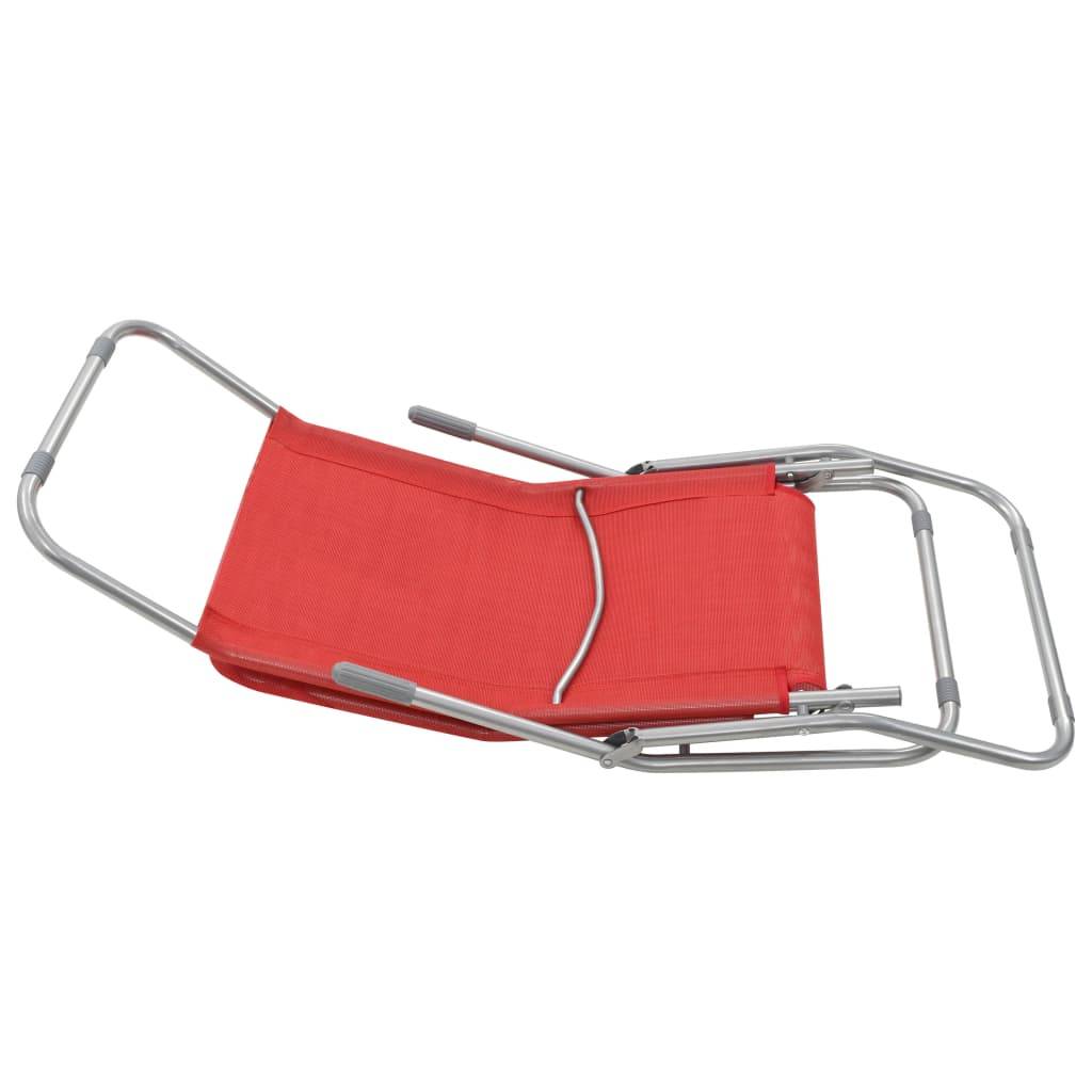 Helloshop26 - Chaises longues pliables 2 pièces textilène rouge - Image 7
