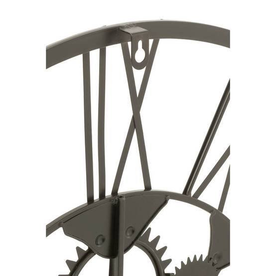 Horloge Murale en Métal "Roues" 60cm Noir - Image 2