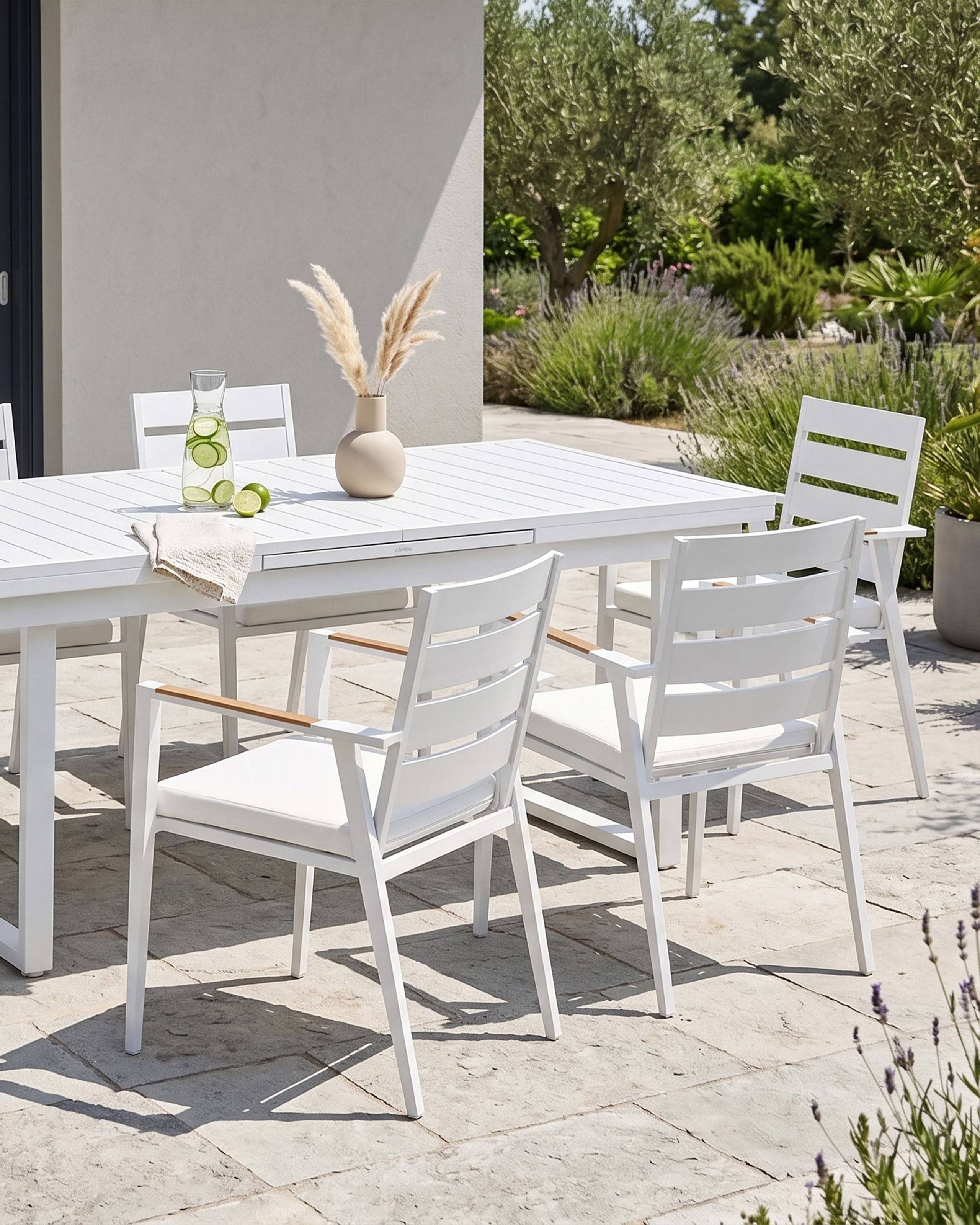 Beliani - Chaise de jardin Aluminium Blanc TAVIANO - Beliani - Image 1