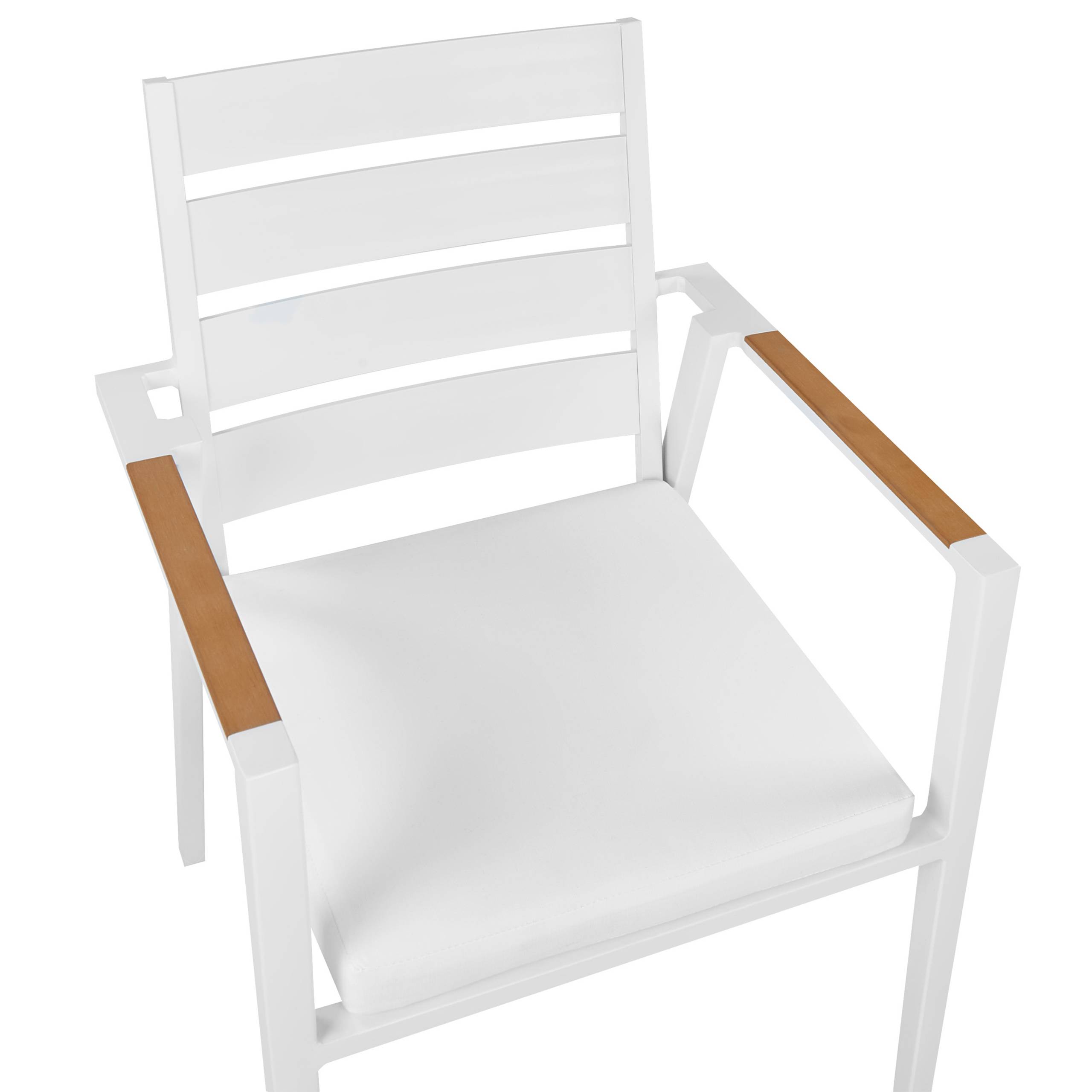 Beliani - Chaise de jardin Aluminium Blanc TAVIANO - Beliani - Image 9