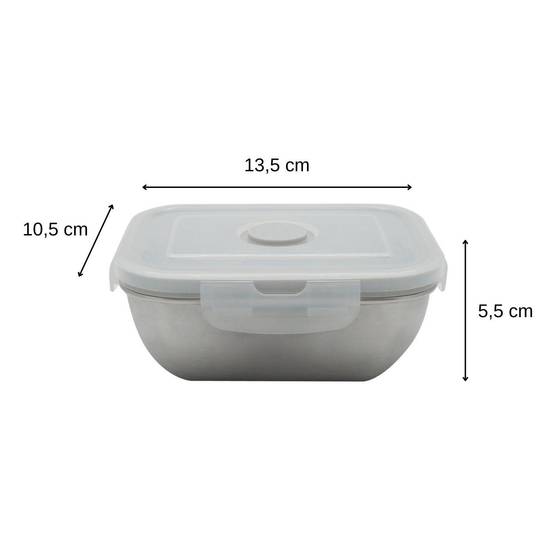 Lunch box inox 400 ml allant au microonde avec couvercle Fackelmann - Image 3